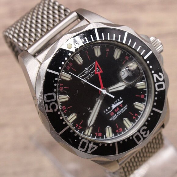 Invicta Watch Pro Diver Mens Silver Tone Stainless Steel Model 6349 1000 FT Date - Picture 1 of 11